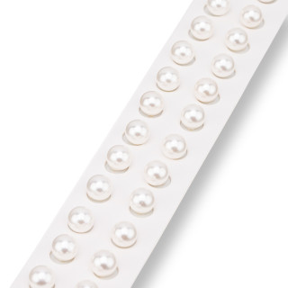 Perline Mezzo Foro Perle Di Maiorca Bianco Tondo Liscio  8mm 24pz