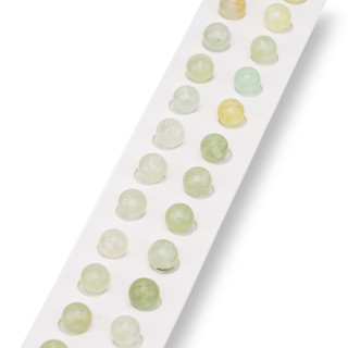 Half Hole Pre-Plucked Smooth Round Beads 08mm 24pcs