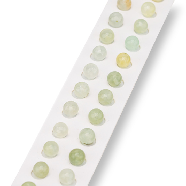 Perline Mezzo Foro Prenite Tondo Liscio  8mm 24pz