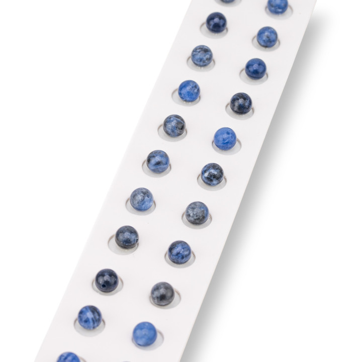 Perline Mezzo Foro Sodalite Tondo Liscio  6mm 24pz
