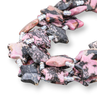 Rhodonite Étoile Plate Lisse 20mm