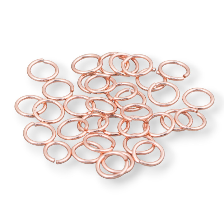 Ανοιχτοί δακτύλιοι Counterlink 925 Ασημί 10mm Σύρμα 1mm 5gr Ροζ χρυσό