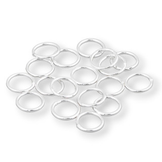 Le contre-lien a soudé les anneaux en argent 925, le fil de 6mm, 0.8mm, 5g, plaqué argent