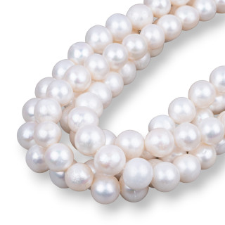 Perles de rivière rondes 13.0-15.0mm A2 Blanc