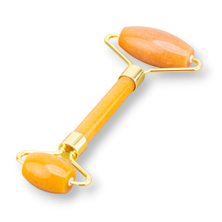 Roller Massager Από φυσικούς ημιπολύτιμους λίθους και ασβεστίτη χρυσό ορείχαλκο