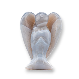 Ornament Statue aus Halbedelsteinen 1,5 Zoll 2,5 cm Achat Engel Botswana