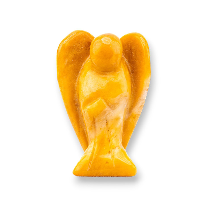 Ornement de statue en pierre semi-précieuse 1,5 pouces 2,5 cm Ange Calcite