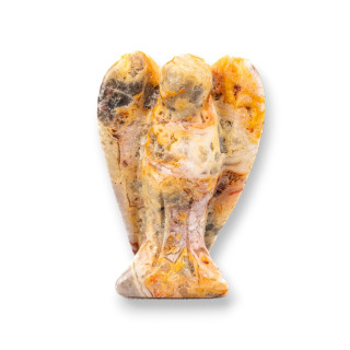 Estatua decorativa de piedras semipreciosas 1,5 pulgadas 2,5 cm Ángel de Jaspe Picasso Amarillo