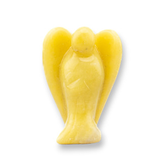 Soprammobile Statua Di Pietre Dure 1,5inch 3,5cm Angelo Di Giada Olive