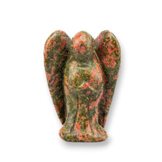 Soprammobile Statua Di Pietre Dure 1,5inch 3,5cm Angelo Di Unakite