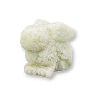 Edelstein-Statue-Ornament, 3,8 cm, 2,5 cm, neues Jade-Kaninchen