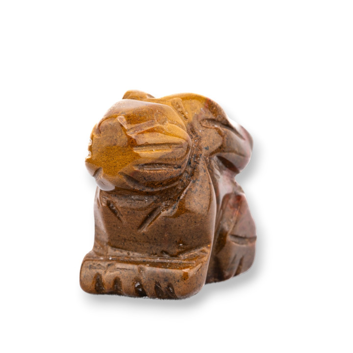 Semiprecious Stone Statue Ornament 1.5inch 3.5cm Tiger Eye Rabbit 2