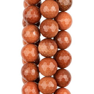 Pietra Del Sole Gold Perlina Tonda Sfaccettata 10mm