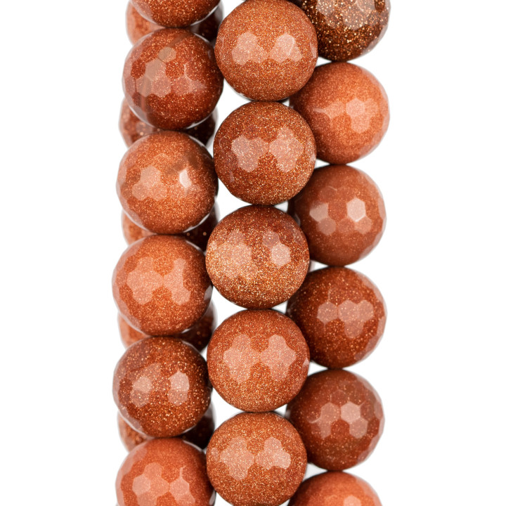 Χρυσό Sunstone με όψη 10mm