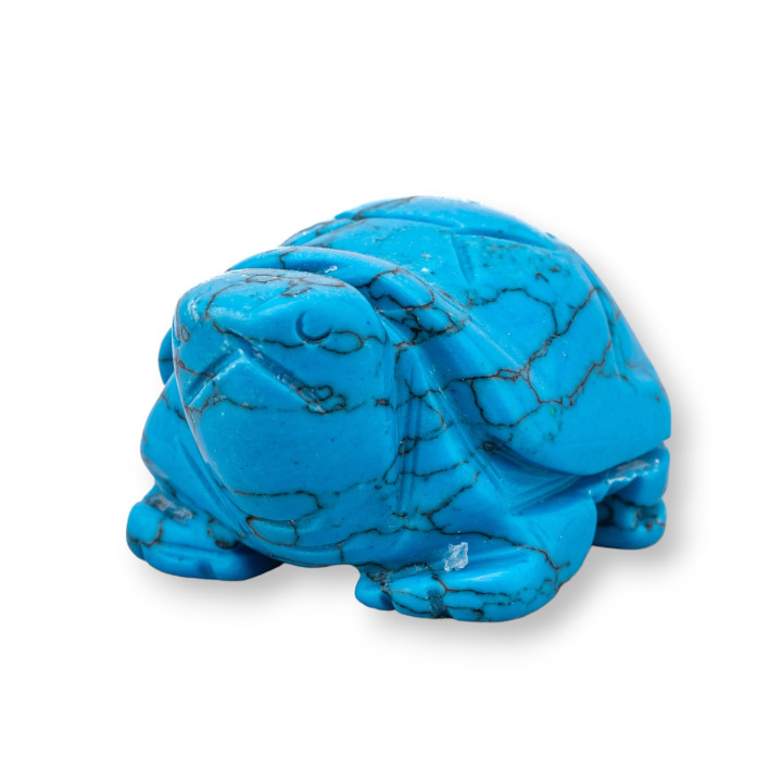 Statue en pierre semi-précieuse, ornement, tortue en magnésite, 1.5 pouces, 2.5cm