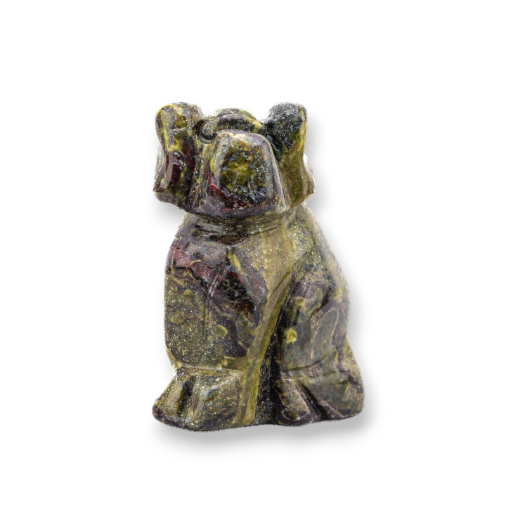 Gemstone Statue Ornament 1.5inch 3.5cm Jasper Dog