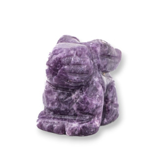 Semiprecious Stone Statue Ornament 1.5inch 3.5cm Intense Amethyst Rabbit