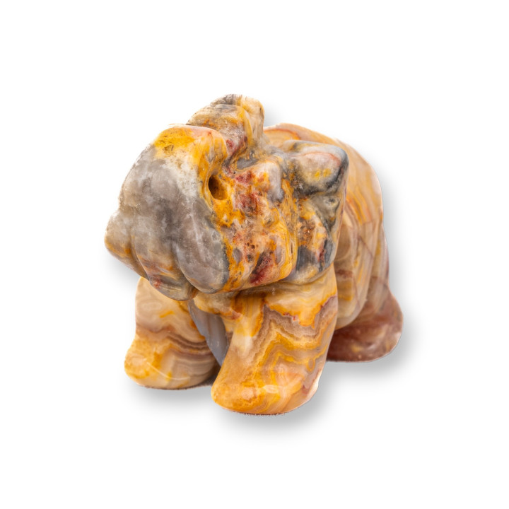 Estatua ornamental de piedras semipreciosas 1,5 pulgadas 2,5 cm Elefante de jaspe Picasso