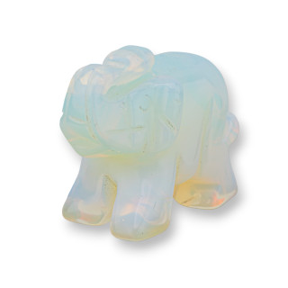 Soprammobile Statua Di Pietre Dure 1,5inch 3,5cm Elefante Di Opale Synt