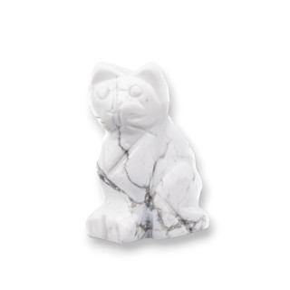 Halbedelsteinstatue Ornament 1,5 Zoll 2,5 cm Aulite Cat