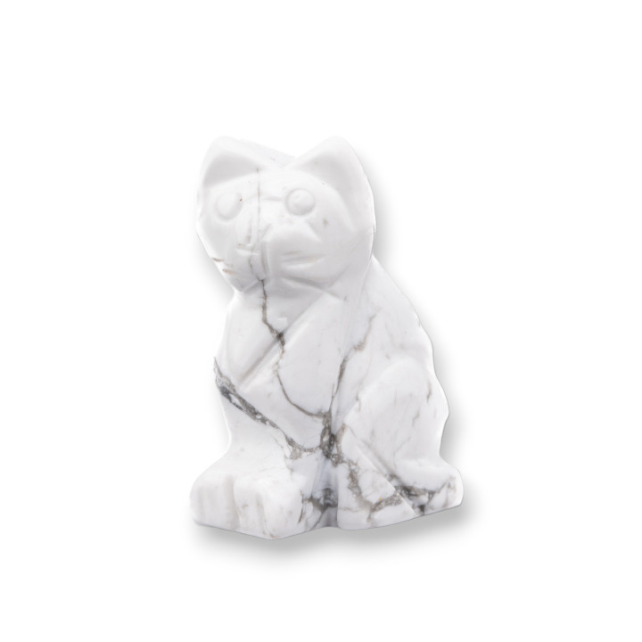 Halbedelsteinstatue Ornament 1,5 Zoll 2,5 cm Aulite Cat