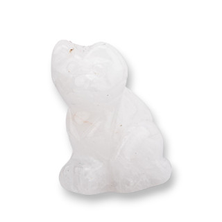 Gemstone Statue Ornament 1.5inch 3.5cm Rock Crystal Cat