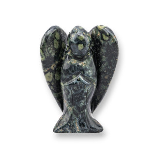 Soprammobile Statua Di Pietre Dure 2inch 5cm Angeli Di Diaspro Verde Scuro