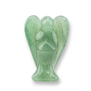 Adorno de estatua de piedras preciosas, ángel de aventurina verde de 2 pulgadas y 5 cm