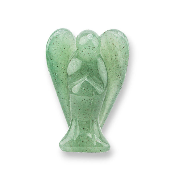 Statue de pierres précieuses ornement 2 pouces 5 cm ange aventurine verte