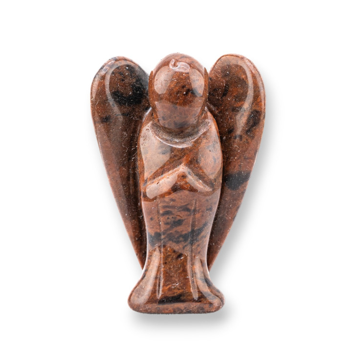 Adorno de estatua de piedras preciosas, ángel de jaspe de 2 pulgadas y 5 cm