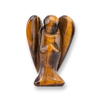 Statue en pierre semi-précieuse ornement 2 pouces 5 cm ange oeil de tigre