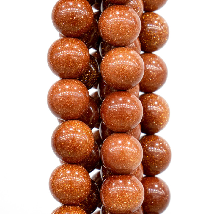 Pietra Del Sole Or Rond Lisse 10mm