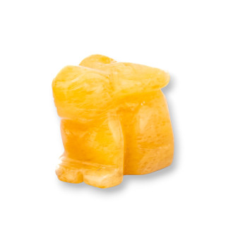 Adorno de estatua de piedras preciosas Conejo de calcita de 1,5 pulgadas y 2,5 cm