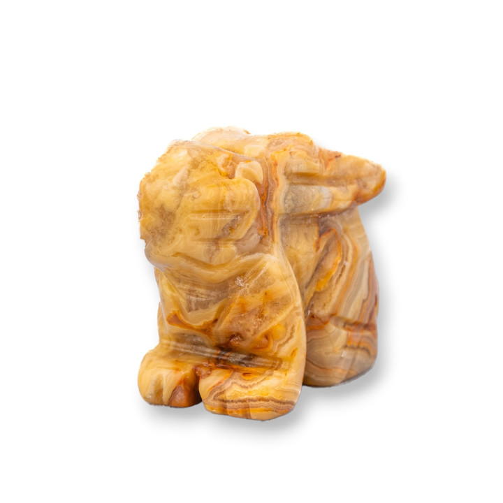 Adorno de estatua de piedras preciosas, 1,5 pulgadas, 2,5 cm, conejo jaspe Picasso