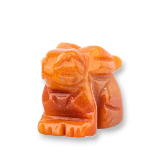 Halbedelstein-Statue-Ornament, 1,5 Zoll, 2,5 cm, Eosite-Kaninchen