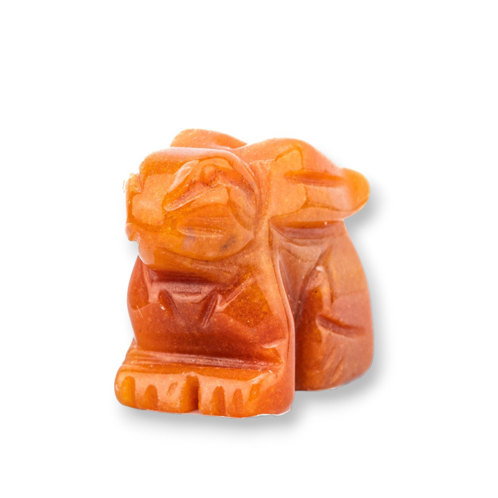 Adorno de estatua de piedra semipreciosa Conejo de eosita de 1,5 pulgadas y 2,5 cm