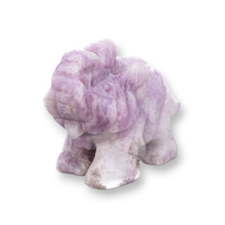 Soprammobile Statua Di Pietre Dure 1,5inch 3,5cm Elefante Di Ametista Lavanda