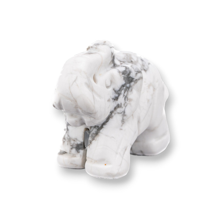 Semiprecious Stone Statue Ornament 1.5inch 3.5cm Aulite Elephant