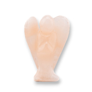 Statue de pierres précieuses ornement 2 pouces 5 cm ange à Quartz rose clair
