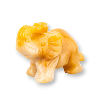 Statue en pierre semi-précieuse, ornement, éléphant en Calcite, 2 pouces, 5cm