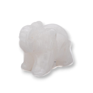 Statue de pierres précieuses ornement 2 pouces 5 cm éléphant en cristal de roche