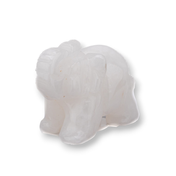 Statue de pierres précieuses ornement 2 pouces 5 cm éléphant en cristal de roche