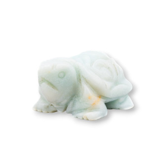 Adorno de estatua de piedra semipreciosa Tortuga Amazonita de 2 pulgadas y 5 cm