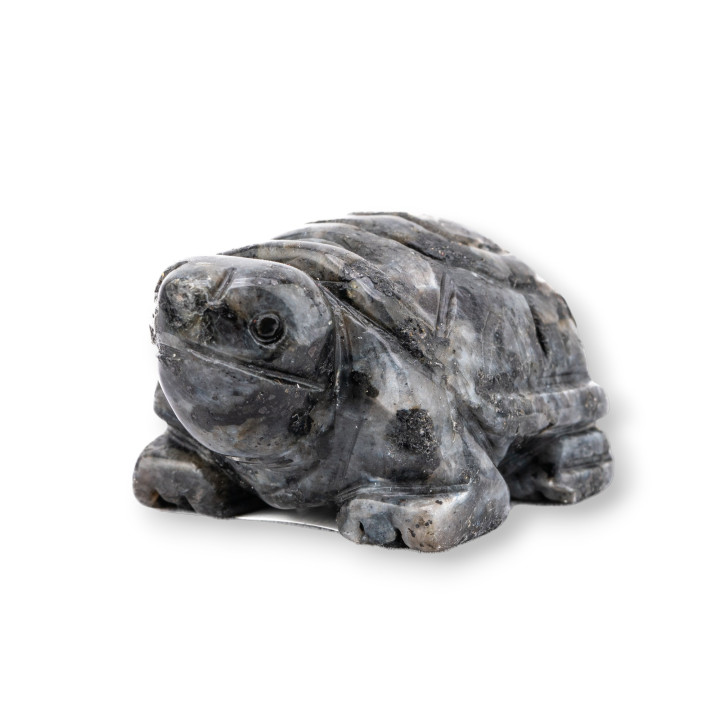Adorno de estatua de piedra semipreciosa Tortuga de larichita de 2 pulgadas y 5 cm