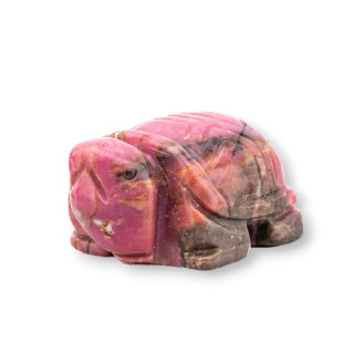 Gemstone Statue Ornament 2inch 5cm Rhodonite Turtle