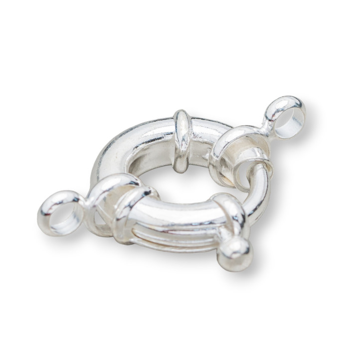 Fermoir Rond Laiton Sans Nickel 19mm 35pcs Argent