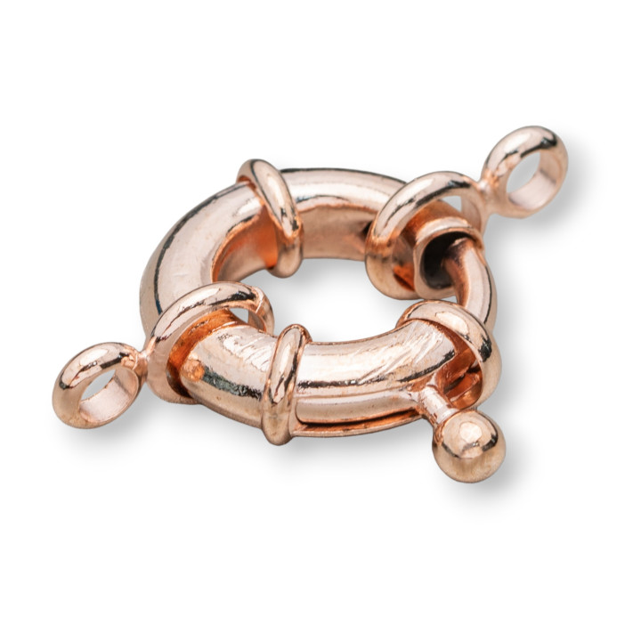 Nickelfree Round Brass Clasp 19mm 35pcs Dark Rose Gold