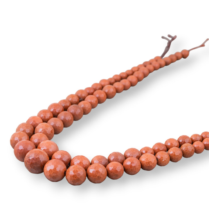 Faceted Gradation Gold Sunstone 8-18mm