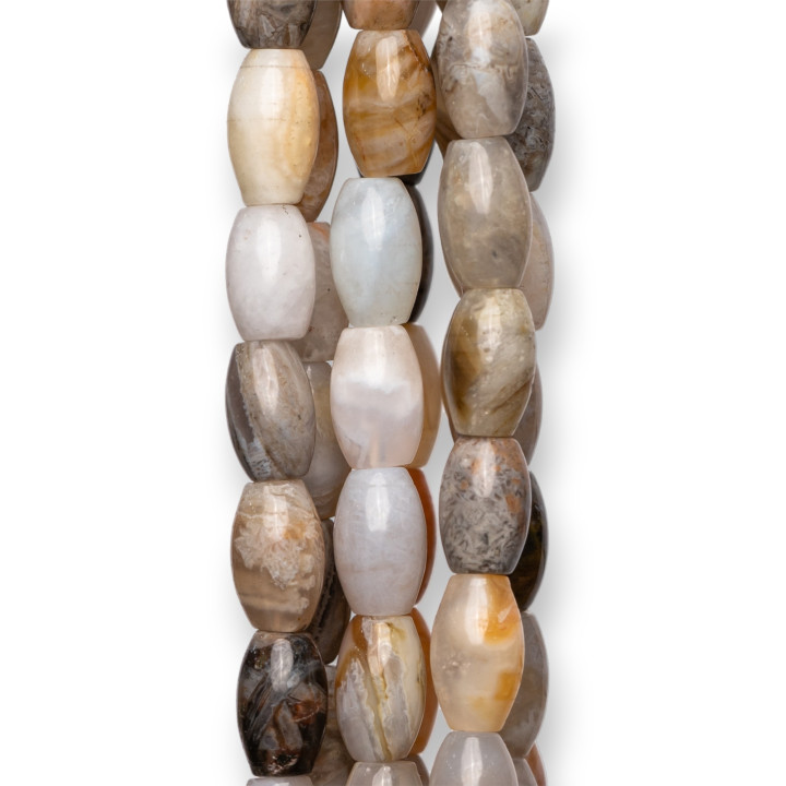 Bamboo Rice Agate 6x10mm