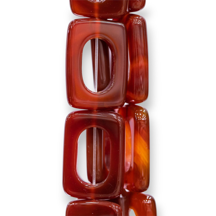 Agate Plaque Perforée 23x33mm